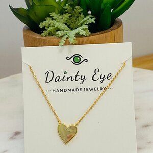 18K Gold Plated Heart Necklace • Dainty Gold Charm • Adjustable ✨